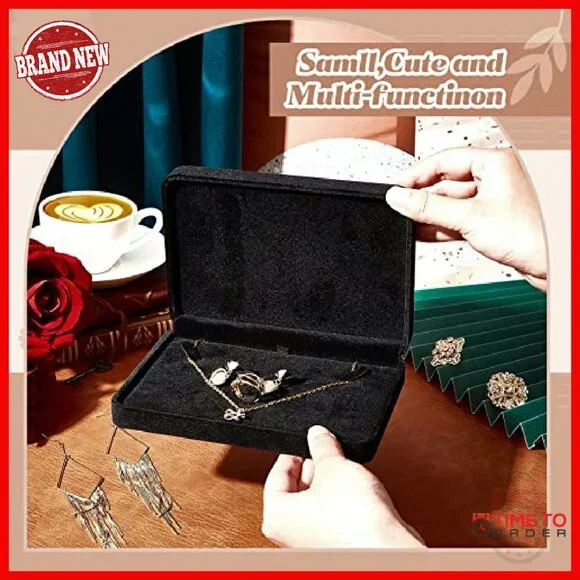 6-Piece Jewelry Gift Box Set - Flannelette Travel Case for Necklace Ring Earring